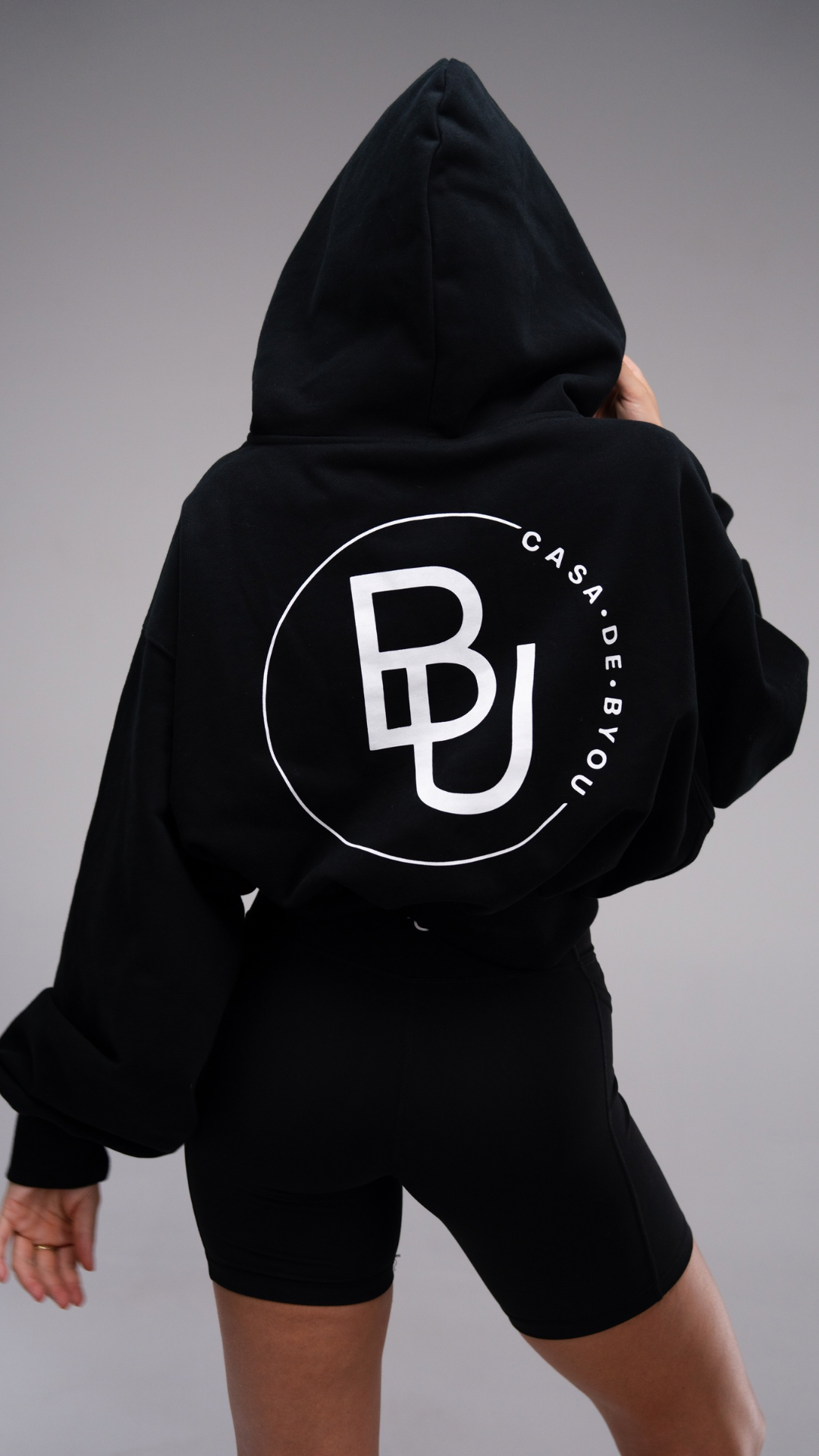 BYOU® Casa - Crop Hoodie - Midnight