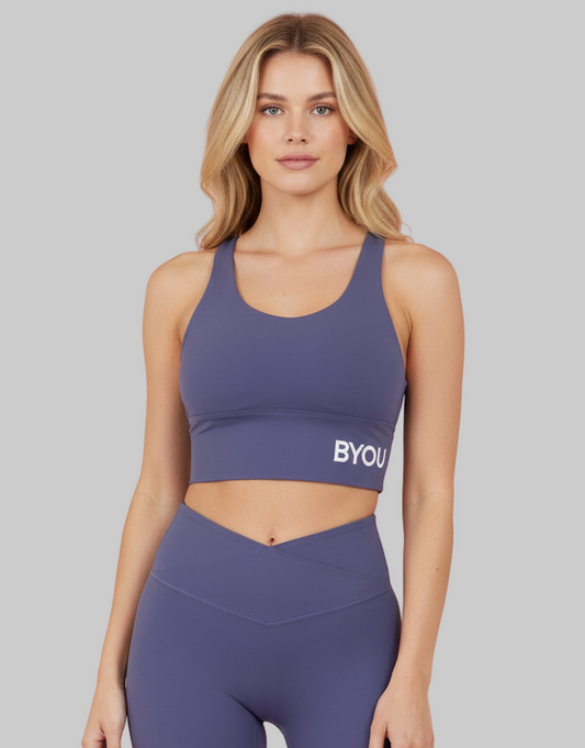 BYOU® Earthly -  Earthly - Cross back Sport Bra - Nightshade